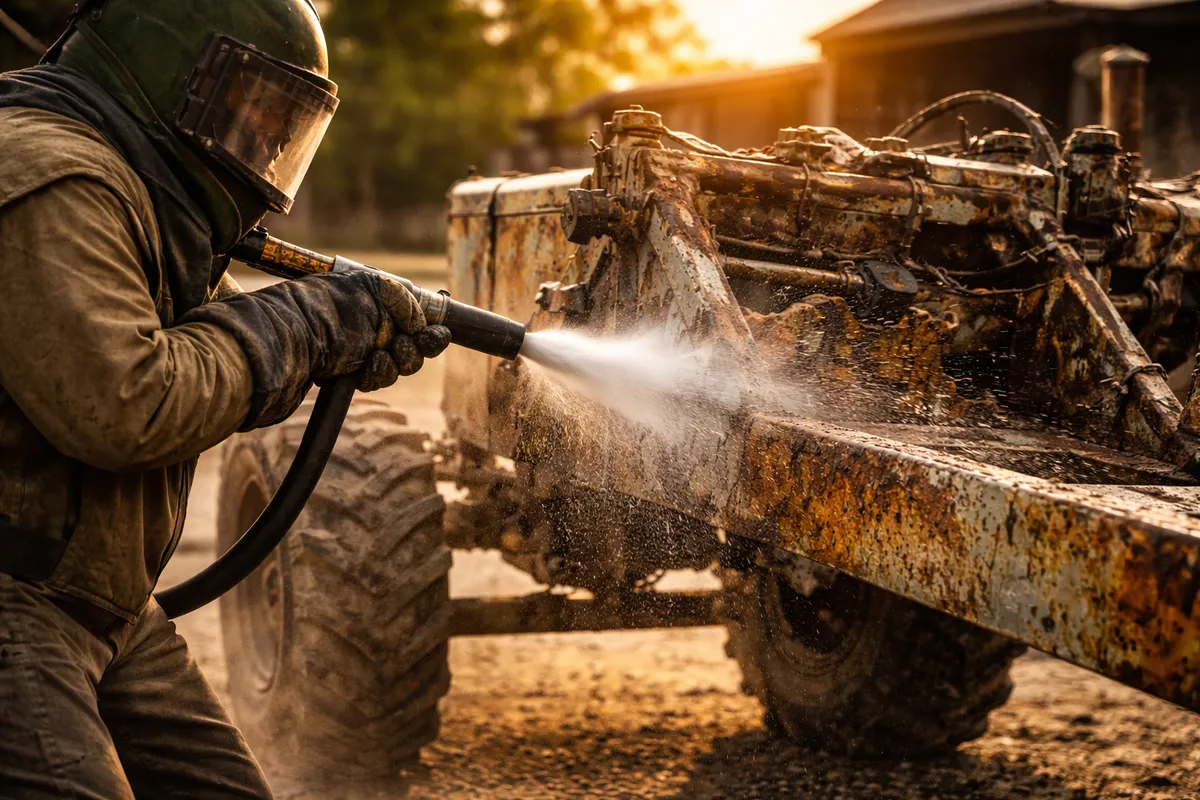 How to Sandblast a Classic Car Frame Without Destroying It